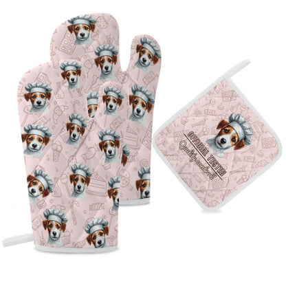 Custom Pet Oven Mitts and Pot Holder Set – Heat-Resistant and Personalized for Pet Lovers 🐾🔥