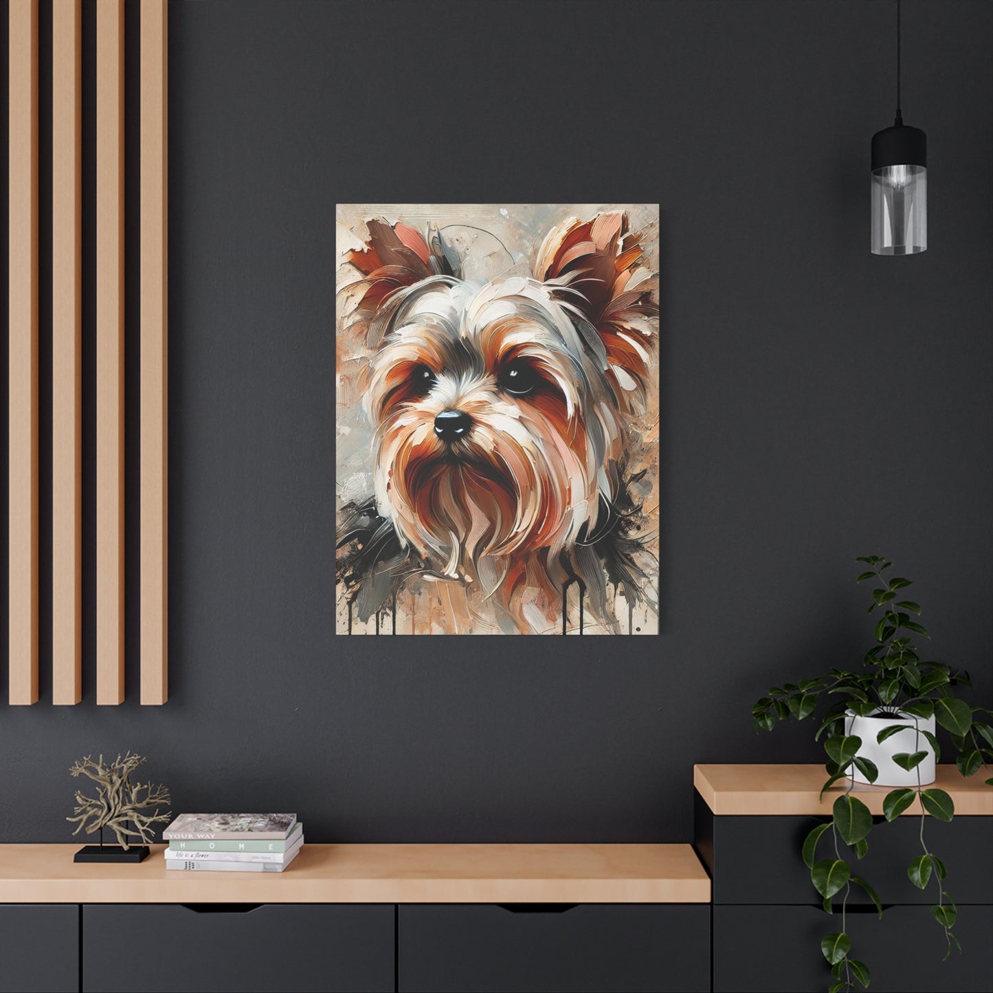 Yorkshire Terrier Oil Canvas Painting Print