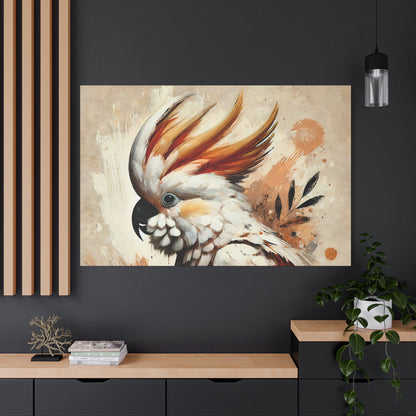 Cockatoo Oil Canvas Painting Print