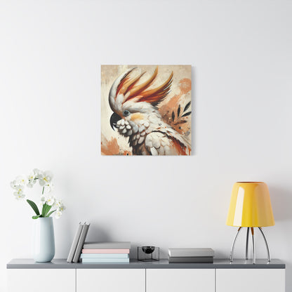 Cockatoo Oil Canvas Painting Print – A Stunning Addition for Bird Lovers and Home Decor