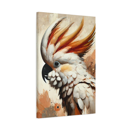 Cockatoo Oil Canvas Painting Print – A Stunning Addition for Bird Lovers and Home Decor