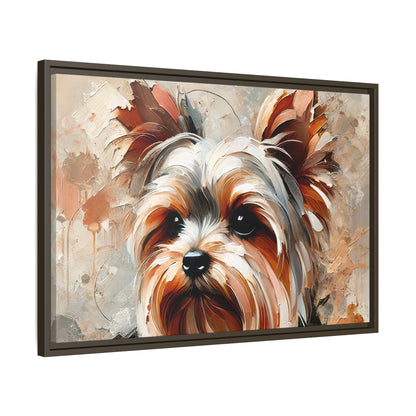 Yorkshire Terrier Oil Canvas Painting Print With Frame