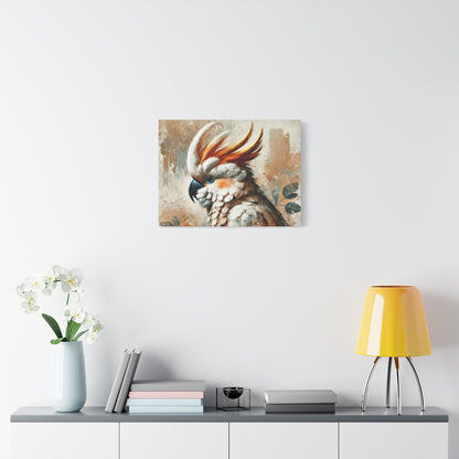 Cockatoo Oil Canvas Painting Print – A Colorful Addition for Bird Lovers and Art Enthusiasts