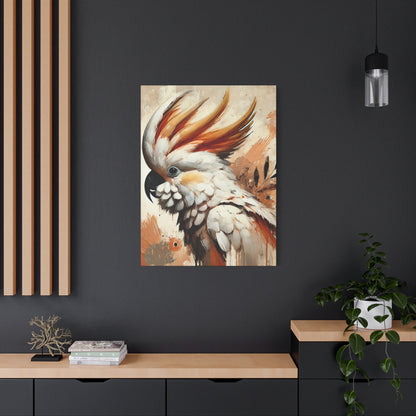 Cockatoo Oil Canvas Painting Print