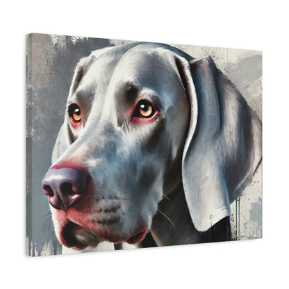 Weimaraner Dog Oil Canvas Painting Print – Perfect for Dog Lovers and Art Enthusiasts