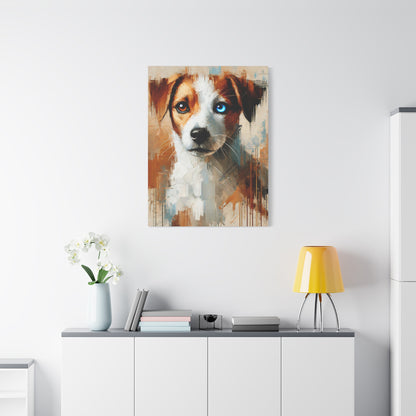 Jack Russell Terrier Mix Oil Canvas Painting Print – Ideal for Dog Lovers and Art Collector