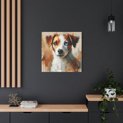 Jack Russell Terrier Mix Oil Canvas Painting Print – Ideal for Dog Lovers and Art Collector