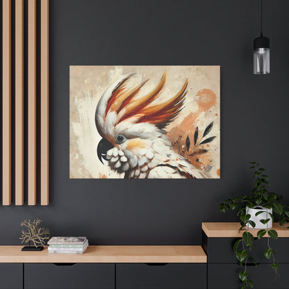 Cockatoo Oil Canvas Painting Print