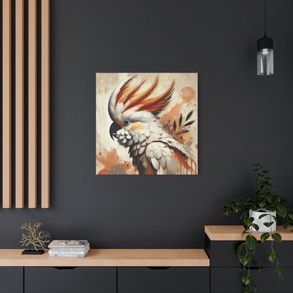 Cockatoo Oil Canvas Painting Print – A Stunning Addition for Bird Lovers and Home Decor