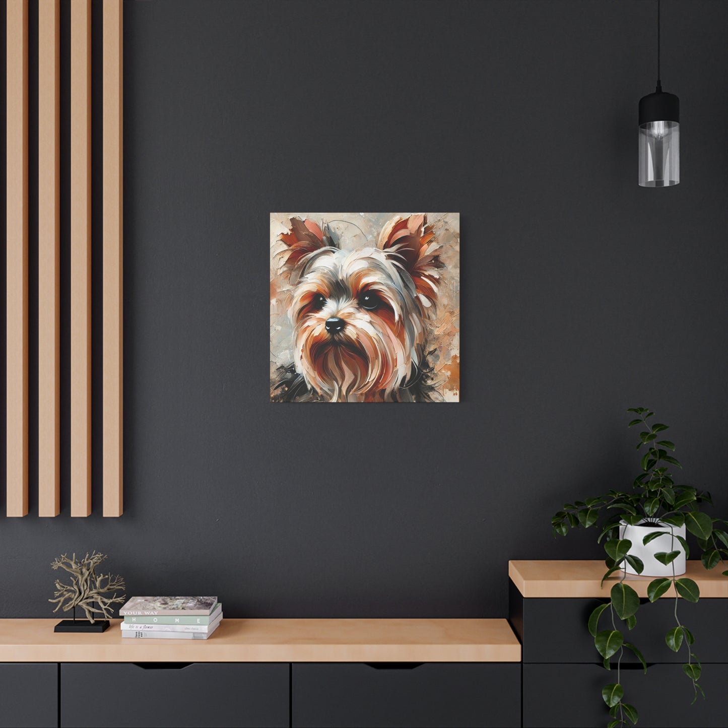 Yorkshire Terrier Oil Canvas Painting Print