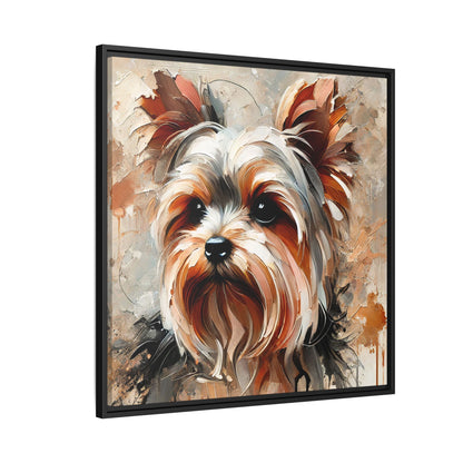 Yorkshire Terrier Oil Canvas Painting Print With Frame