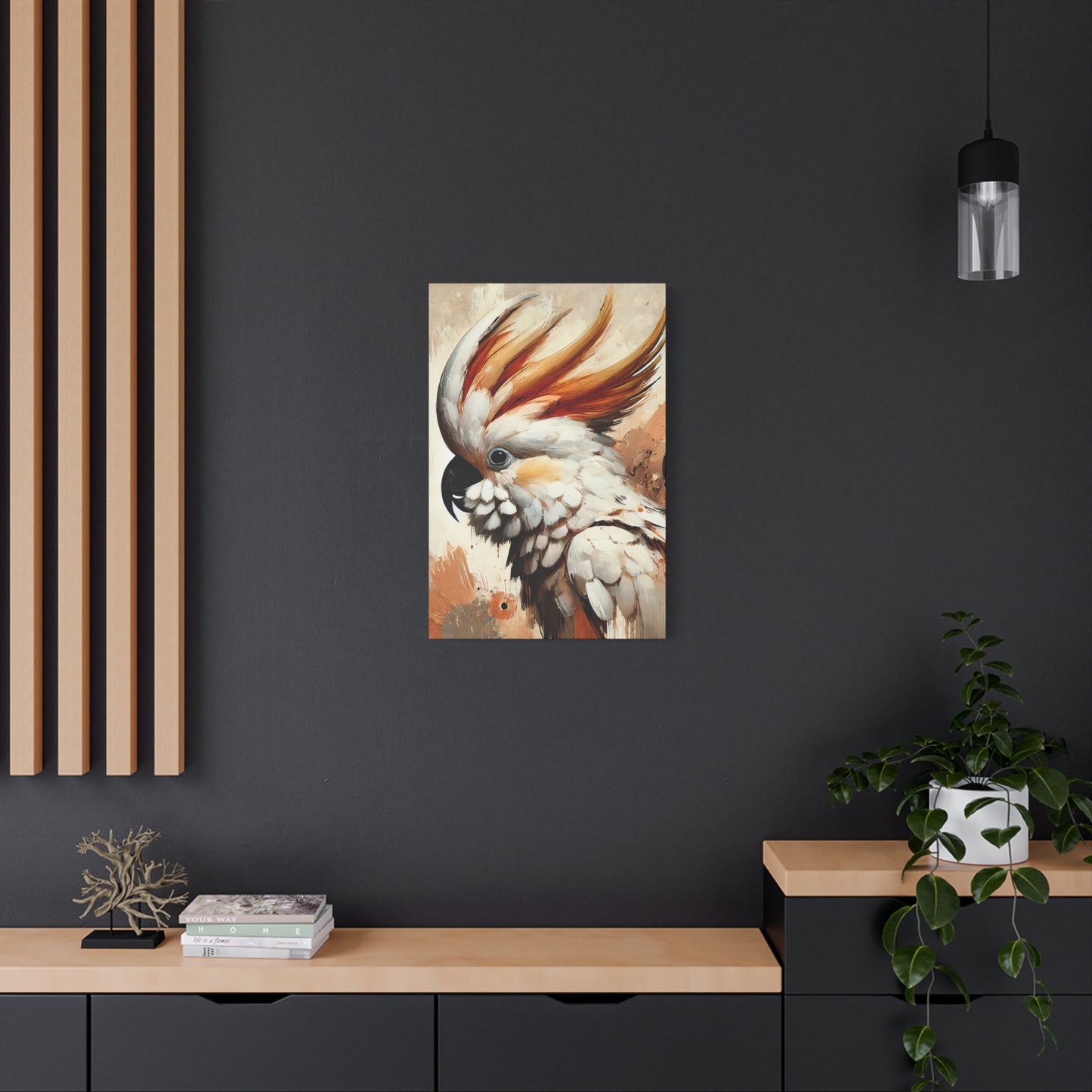 Cockatoo Oil Canvas Painting Print