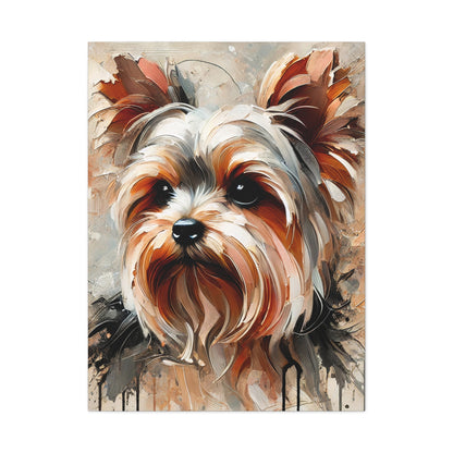 Yorkshire Terrier Oil Canvas Painting Print