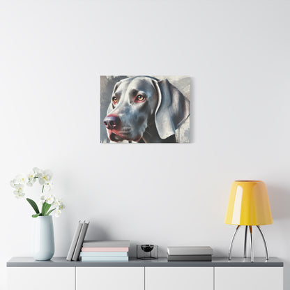 Weimaraner Dog Oil Canvas Painting Print – Perfect for Dog Lovers and Art Enthusiasts