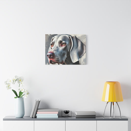 Weimaraner Dog Oil Canvas Painting Print – Perfect for Dog Lovers and Art Enthusiasts