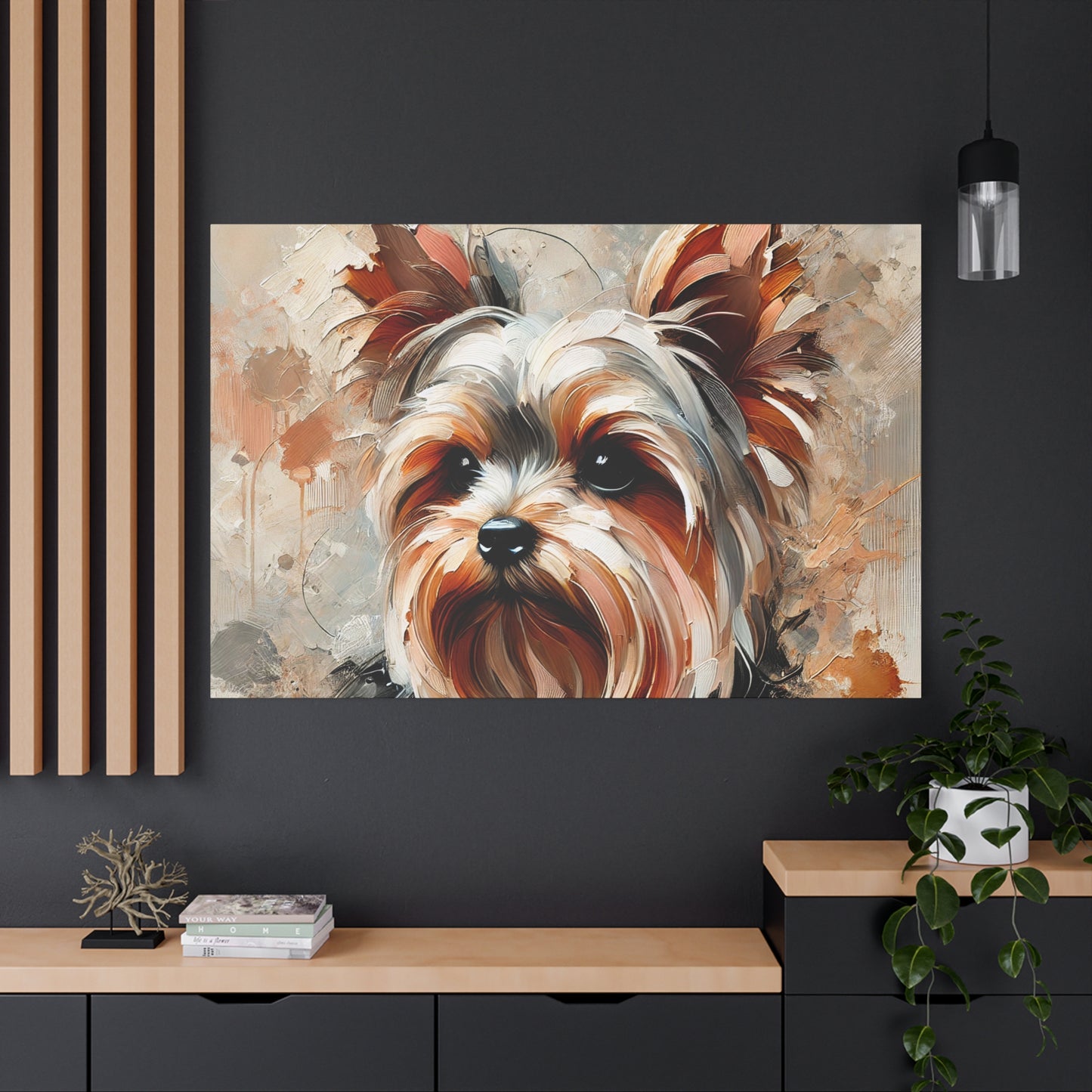 Yorkshire Terrier Oil Canvas Painting Print