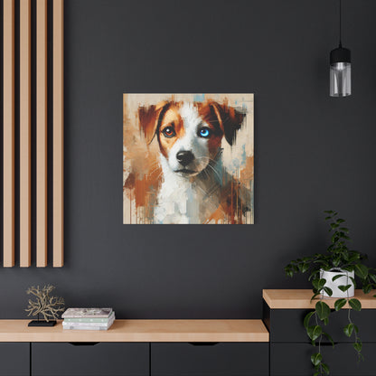 Jack Russell Terrier Mix Oil Canvas Painting Print – Ideal for Dog Lovers and Art Collector