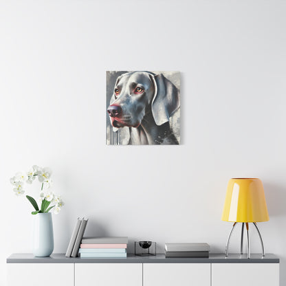 Weimaraner Dog Oil Canvas Painting Print – Perfect for Dog Lovers and Art Enthusiasts