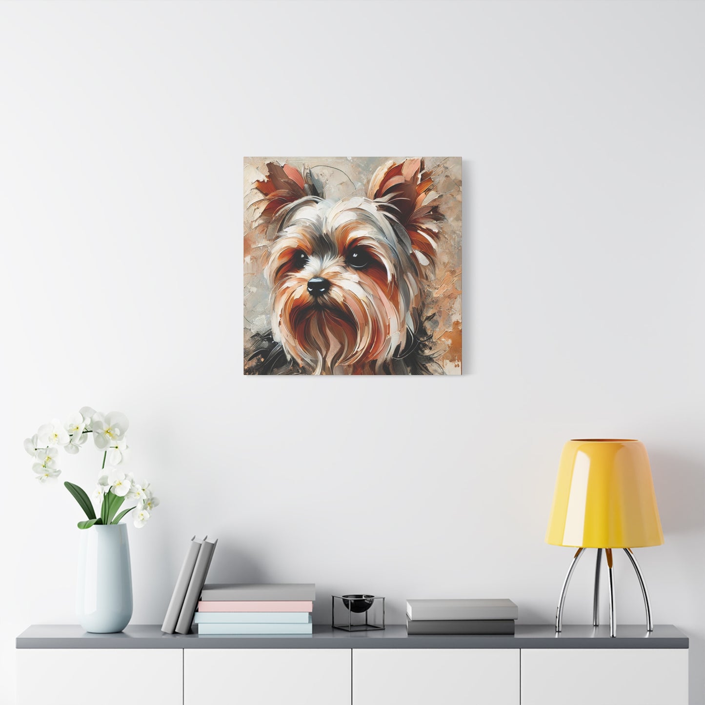 Yorkshire Terrier Oil Canvas Painting Print