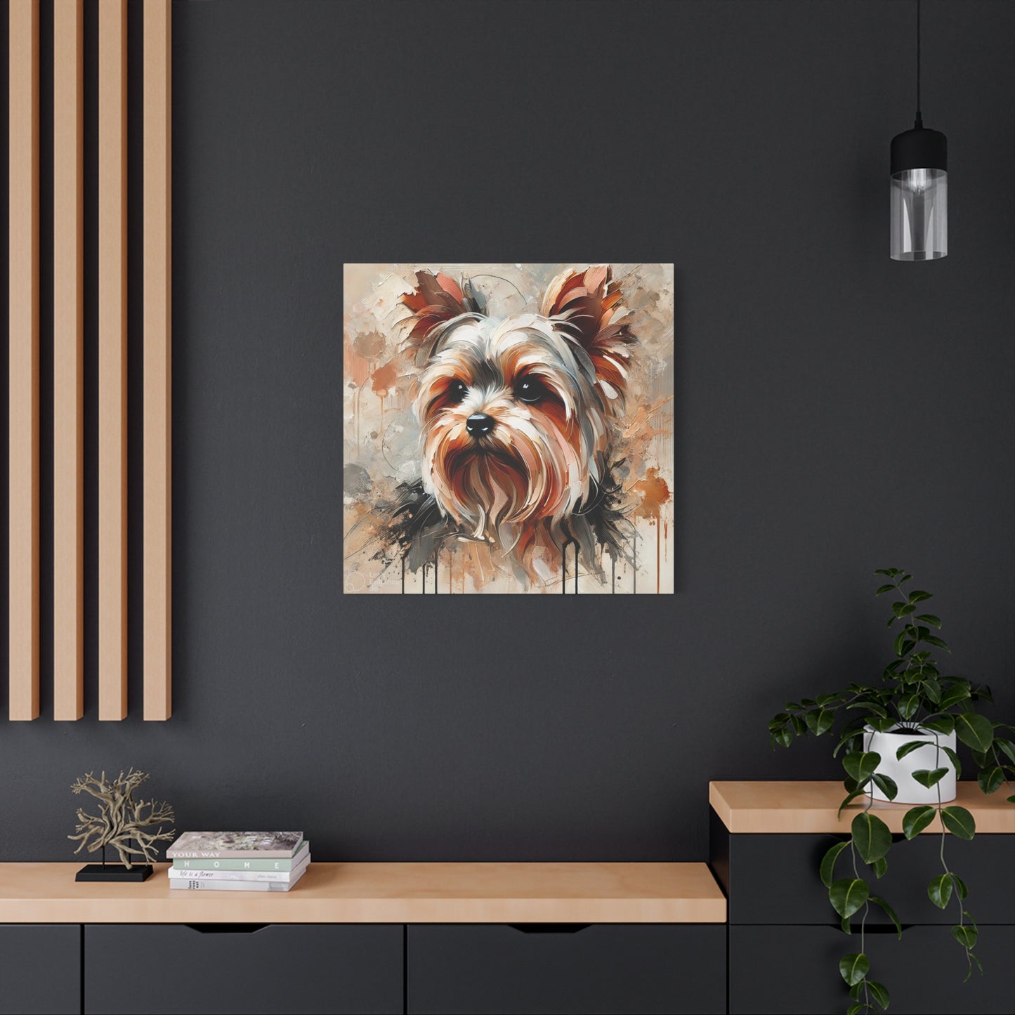 Yorkshire Terrier Oil Canvas Painting Print