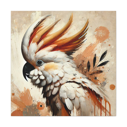 Cockatoo Oil Canvas Painting Print – A Stunning Addition for Bird Lovers and Home Decor