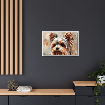 Yorkshire Terrier Oil Canvas Painting Print With Frame