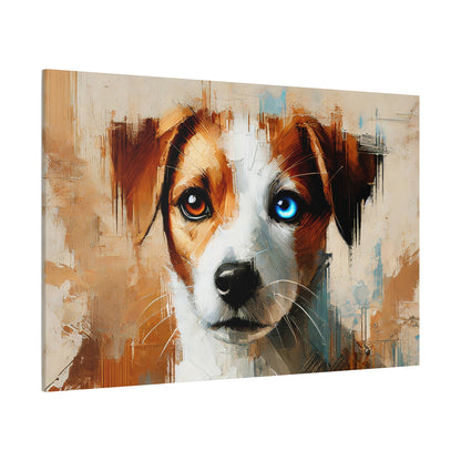 Jack Russell Terrier Mix Oil Canvas Painting Print – Ideal for Dog Lovers and Art Collector