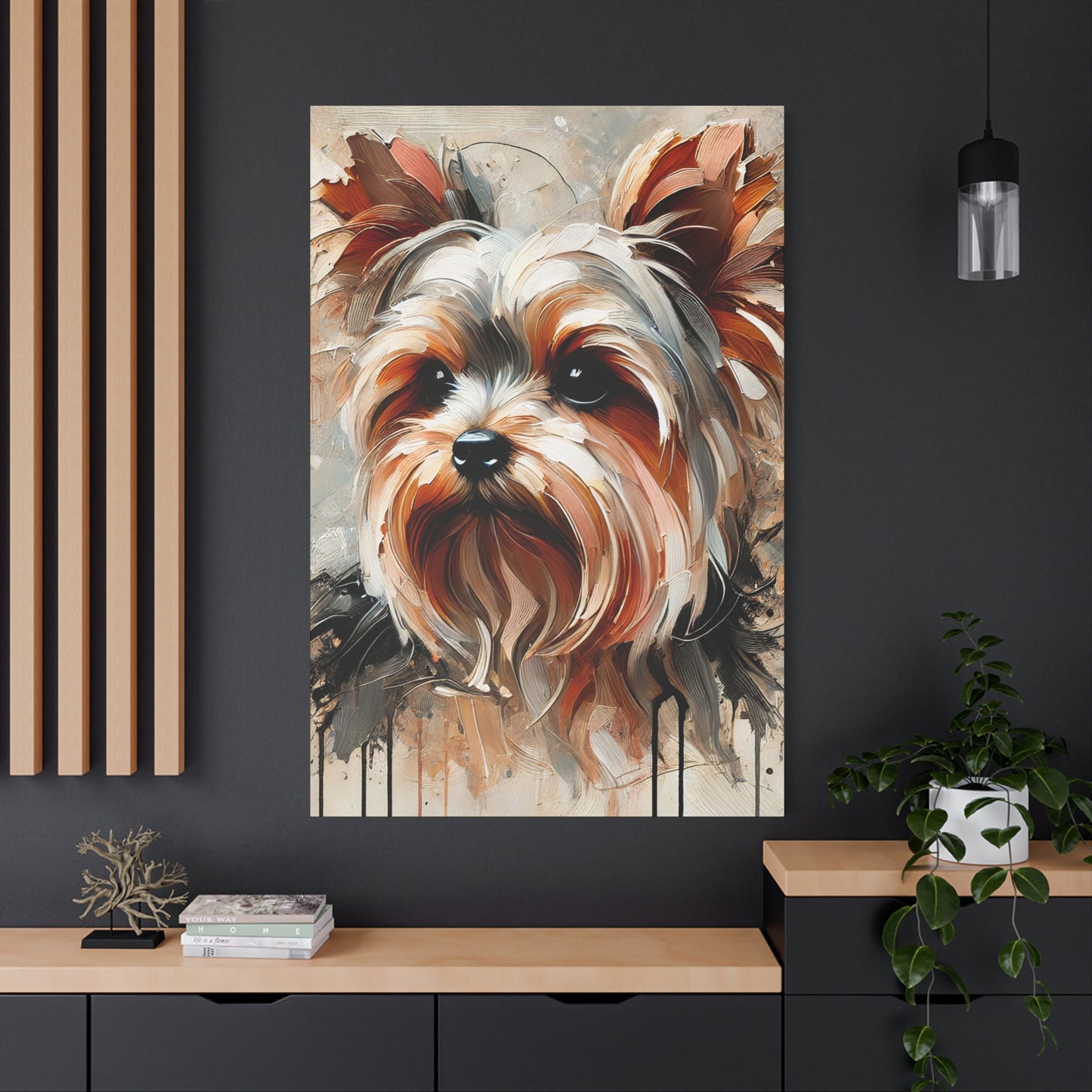 Yorkshire Terrier Oil Canvas Painting Print