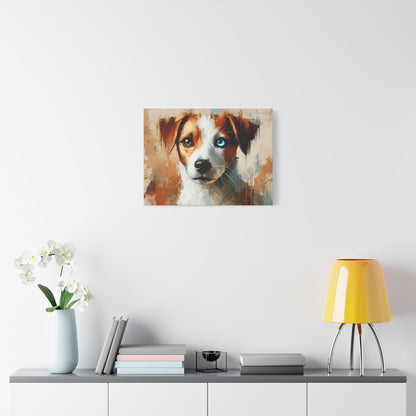 Jack Russell Terrier Mix Oil Canvas Painting Print – Ideal for Dog Lovers and Art Collector