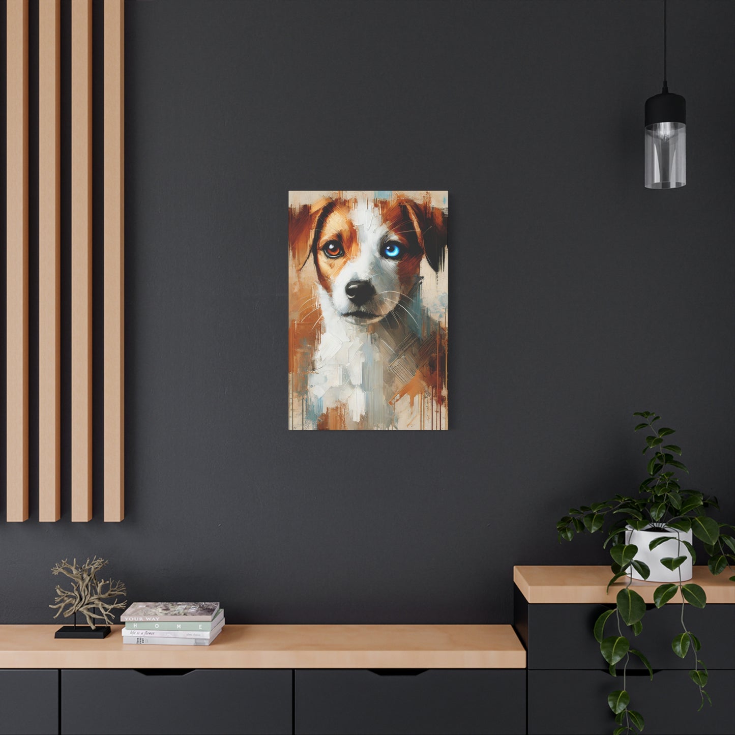 Jack Russell Terrier Mix Oil Canvas Painting Print – Ideal for Dog Lovers and Art Collector