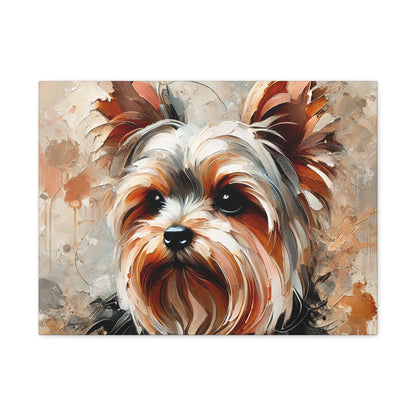 Yorkshire Terrier Oil Canvas Painting Print