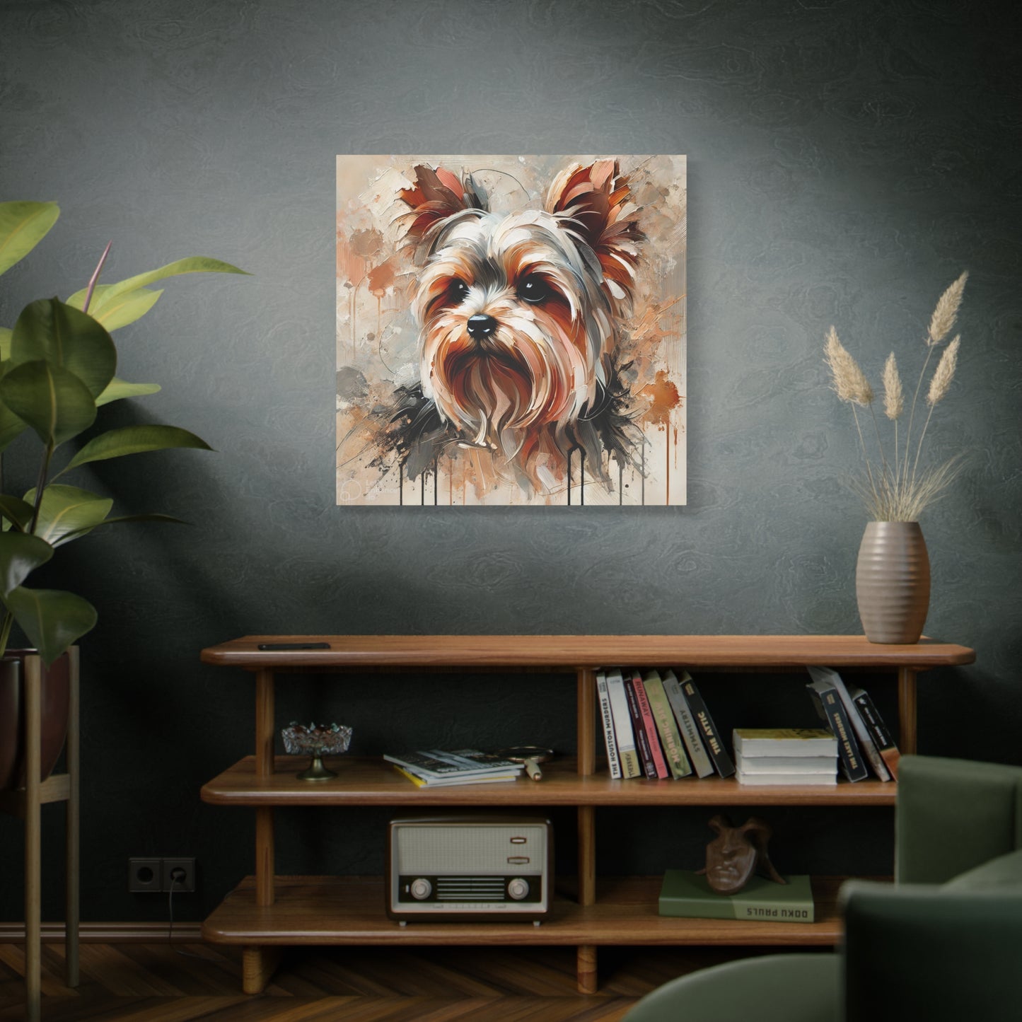 Yorkshire Terrier Oil Canvas Painting Print