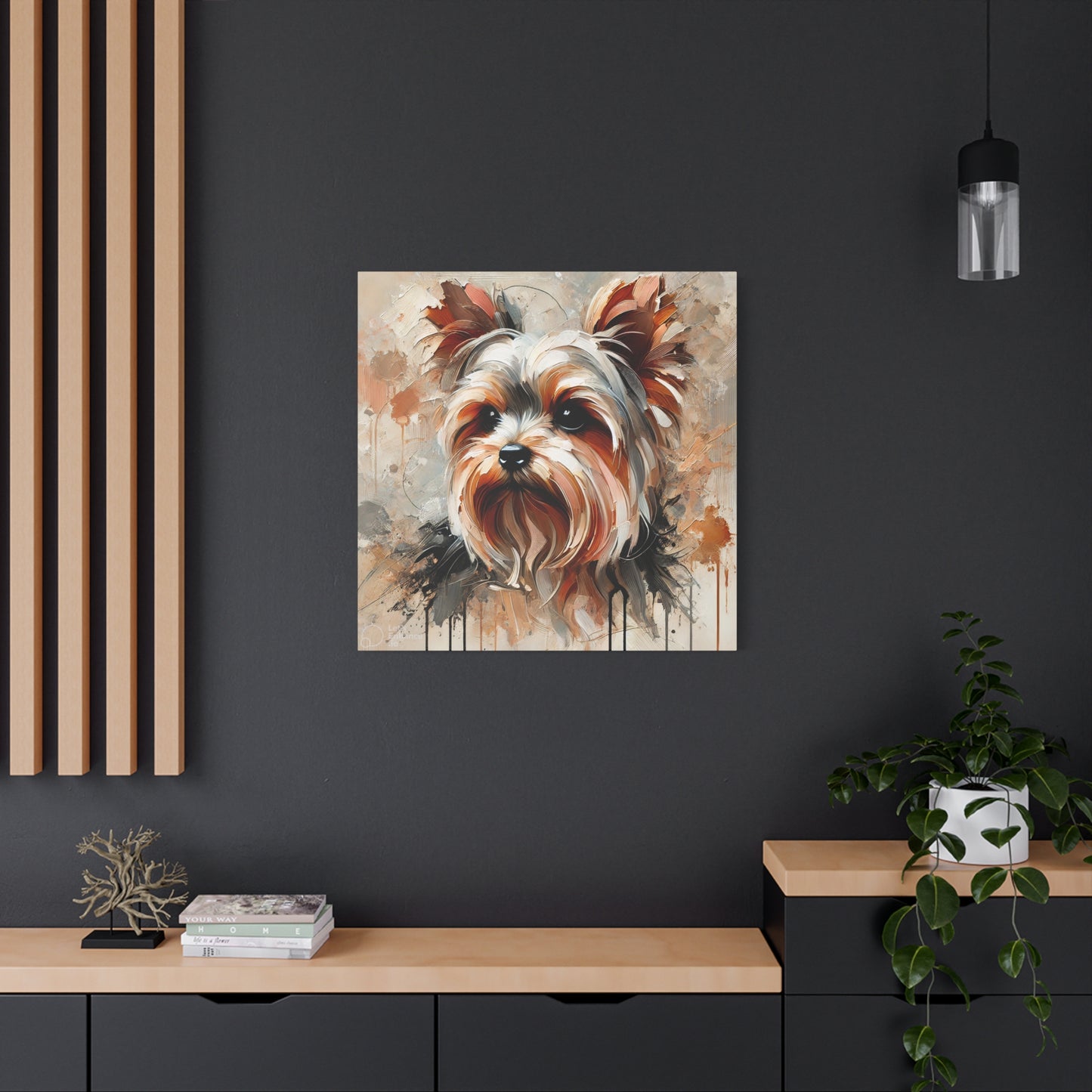 Yorkshire Terrier Oil Canvas Painting Print