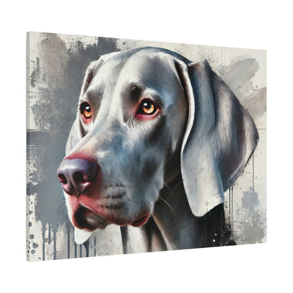 Weimaraner Dog Oil Canvas Painting Print – Perfect for Dog Lovers and Art Enthusiasts