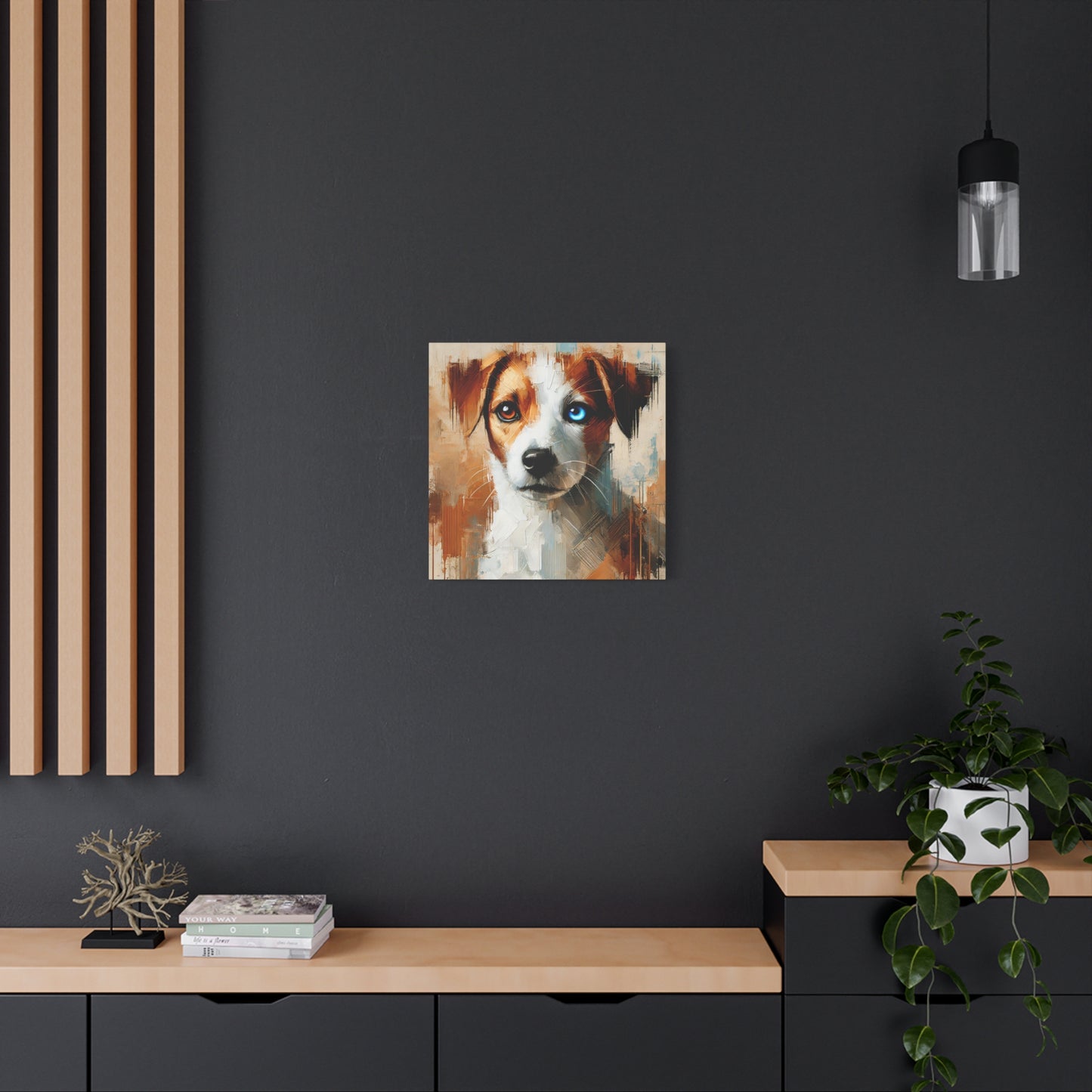 Jack Russell Terrier Mix Oil Canvas Painting Print – Ideal for Dog Lovers and Art Collector