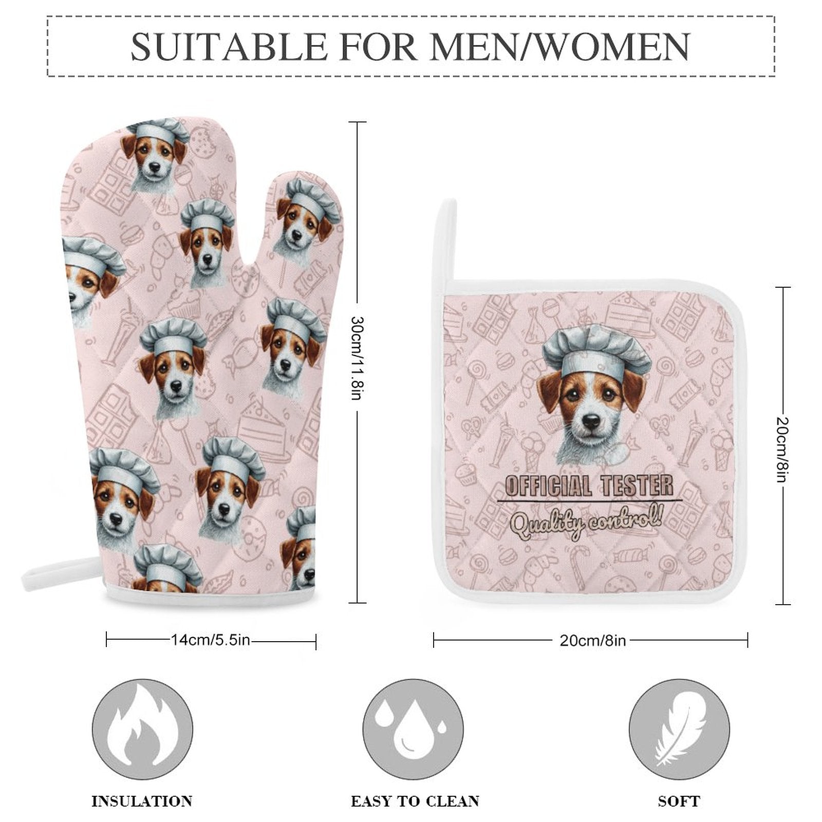 Custom Pet Oven Mitts and Pot Holder Set – Heat-Resistant and Personalized for Pet Lovers 🐾🔥