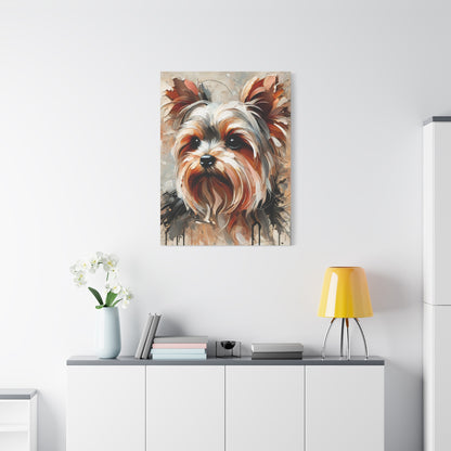 Yorkshire Terrier Oil Canvas Painting Print