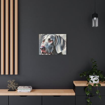 Weimaraner Dog Oil Canvas Painting Print – Perfect for Dog Lovers and Art Enthusiasts