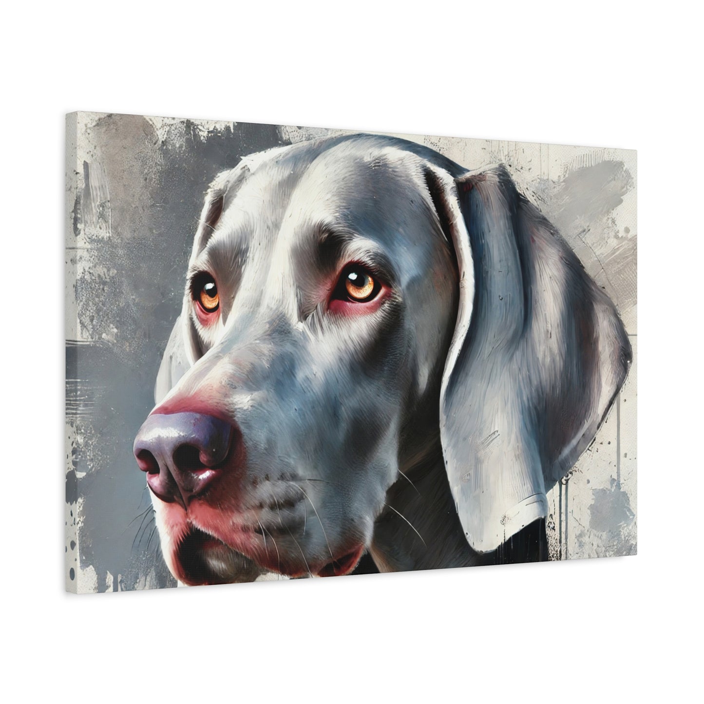 Weimaraner Dog Oil Canvas Painting Print – Perfect for Dog Lovers and Art Enthusiasts