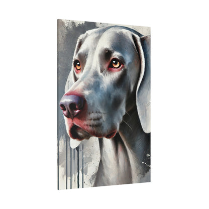 Weimaraner Dog Oil Canvas Painting Print – Perfect for Dog Lovers and Art Enthusiasts