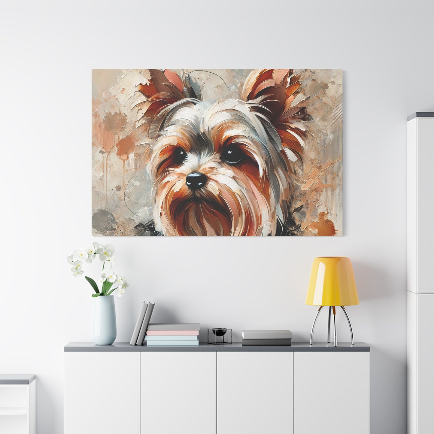 Yorkshire Terrier Oil Canvas Painting Print