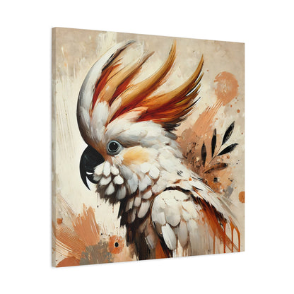 Cockatoo Oil Canvas Painting Print – A Stunning Addition for Bird Lovers and Home Decor