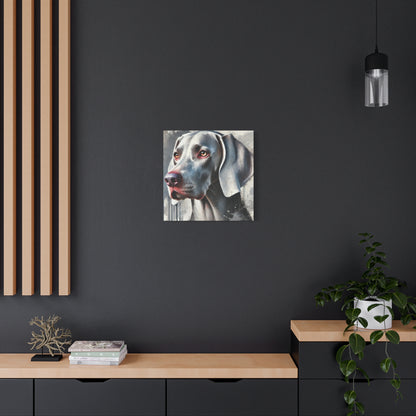 Weimaraner Dog Oil Canvas Painting Print – Perfect for Dog Lovers and Art Enthusiasts