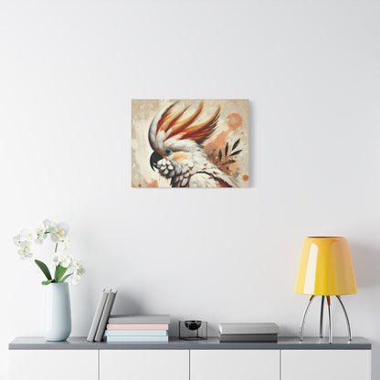 Cockatoo Oil Canvas Painting Print – A Stunning Addition for Bird Lovers and Home Decor