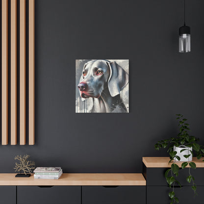 Weimaraner Dog Oil Canvas Painting Print – Perfect for Dog Lovers and Art Enthusiasts