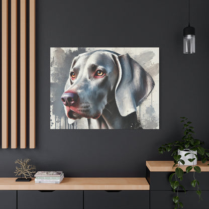 Weimaraner Dog Oil Canvas Painting Print – Perfect for Dog Lovers and Art Enthusiasts