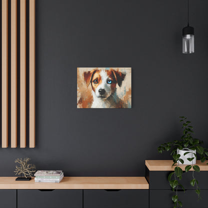 Jack Russell Terrier Mix Oil Canvas Painting Print – Ideal for Dog Lovers and Art Collector