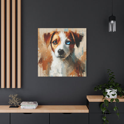 Jack Russell Terrier Mix Oil Canvas Painting Print – Ideal for Dog Lovers and Art Collector