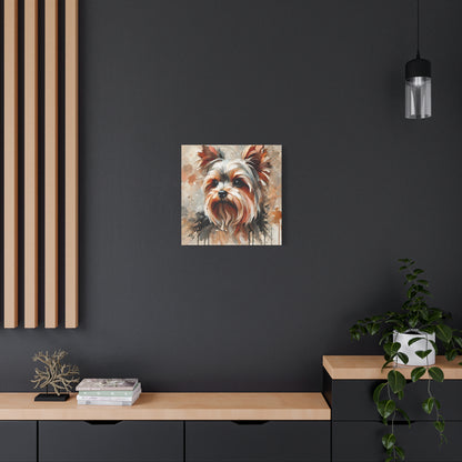 Yorkshire Terrier Oil Canvas Painting Print