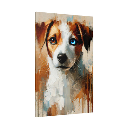 Jack Russell Terrier Mix Oil Canvas Painting Print – Ideal for Dog Lovers and Art Collector